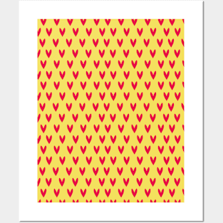 Red Hearts Repeated Pattern 061#001 Posters and Art